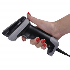 MERTECH 2425 HR Ai 2Core XLaser USB Wired Barcode Scanner, RS232 Emulation Black