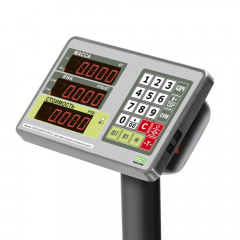 Торговые напольные весы M-ER 335 ACPU-60.10 "TURTLE" с расчетом стоимости товара LED